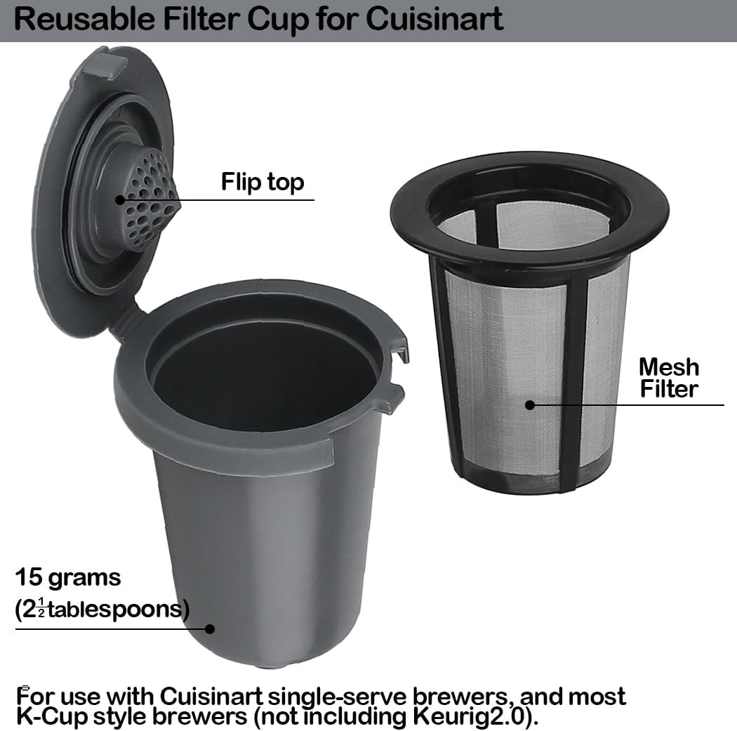 Replacement Parts 2Pcs SS-RFC Homebarista Reusable Filters Cup, Compatible with