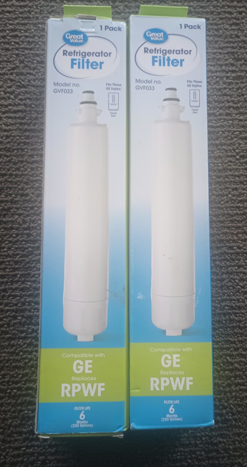 GREAT VALUE REPLACEMENT REFRIGERATOR WATER FILTERS/for GE RPWF COMPATIBLE
