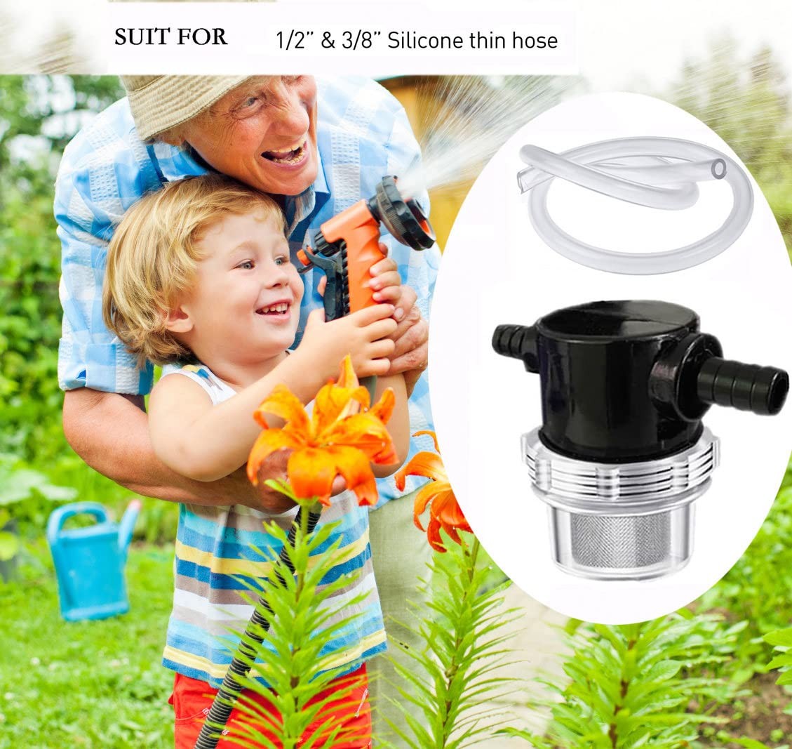 3/8 Inch Water Pump Strainer Hose Barb In-Line Strainer Twist-On Sprayer Filter