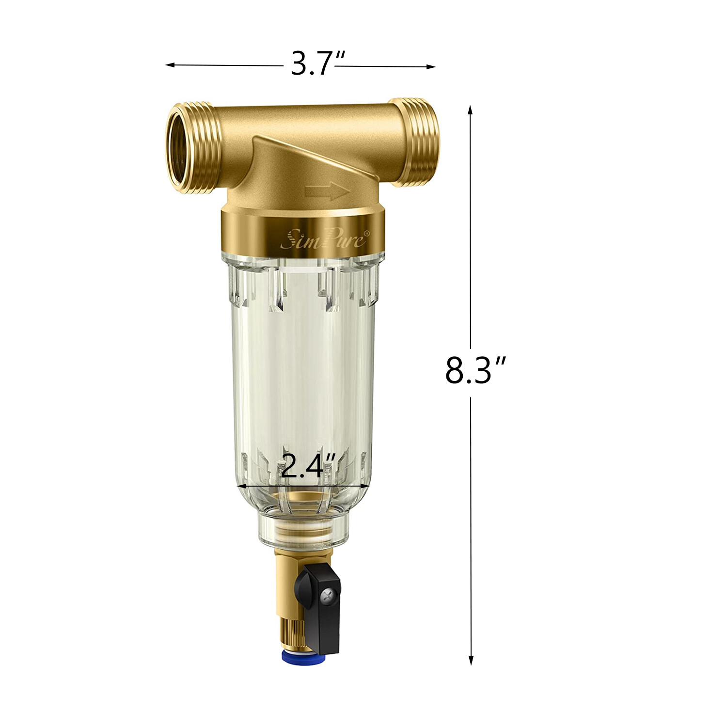 20″ x 4.5″ Big Blue Whole House Water Filter Housing Filtration System Cartridge