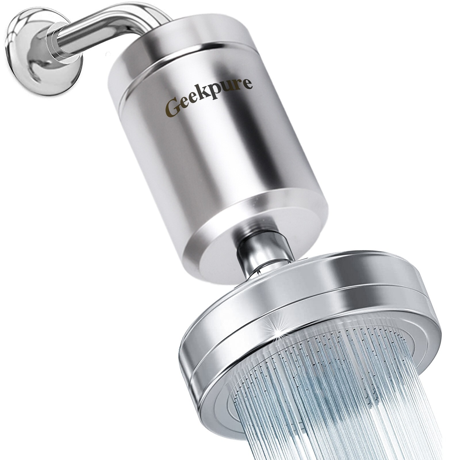 Geekpure 5-stage Shower Filter Reduces Chlorine Odor Rust Improves Skin Hair