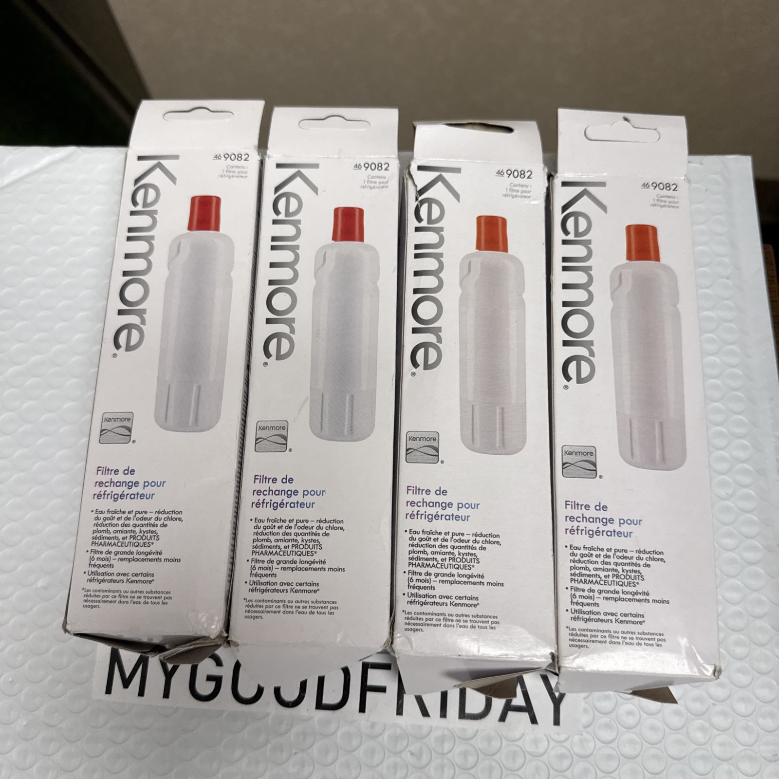 4 Pack Kenmore 9082 Replacement Refrigerator Water Filter for 469082 Sealed Pack