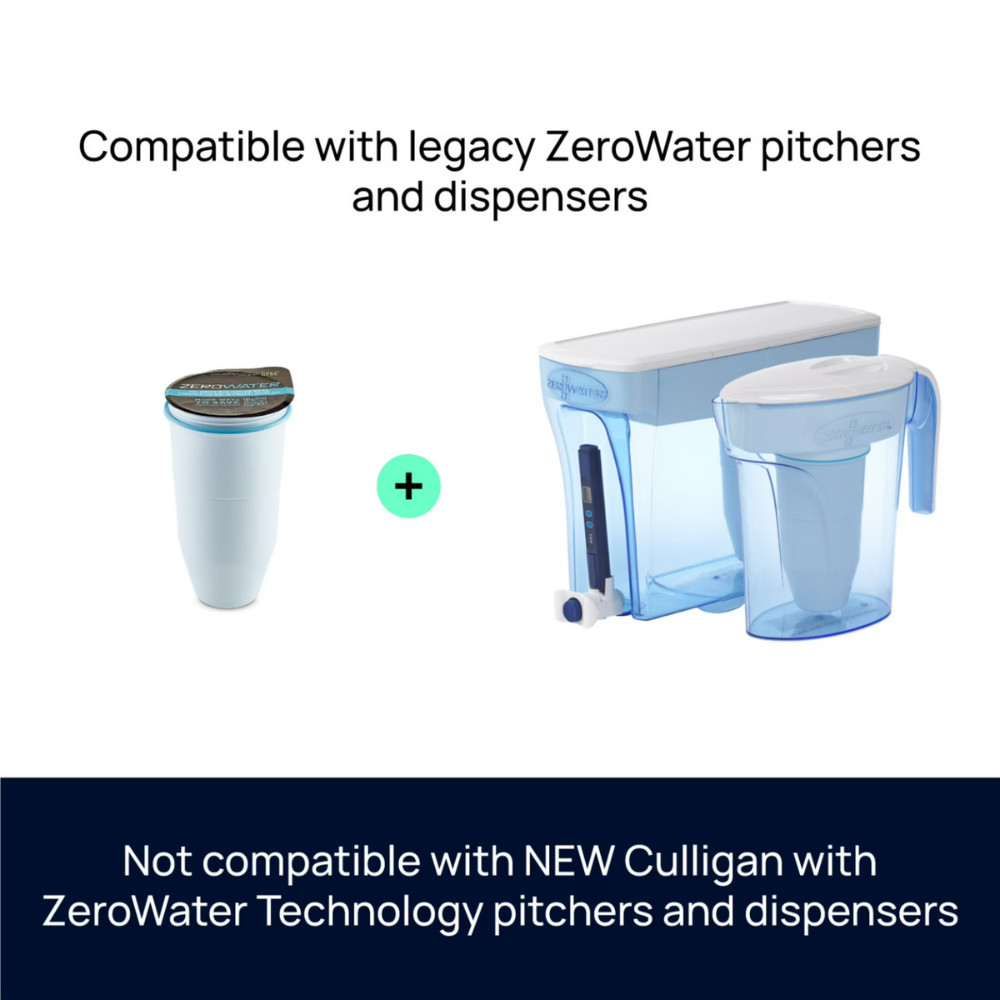 ZeroWater 23 Cup 5-Stage Water Filtration Dispenser, 0 TDS Purifier, BPA-Free