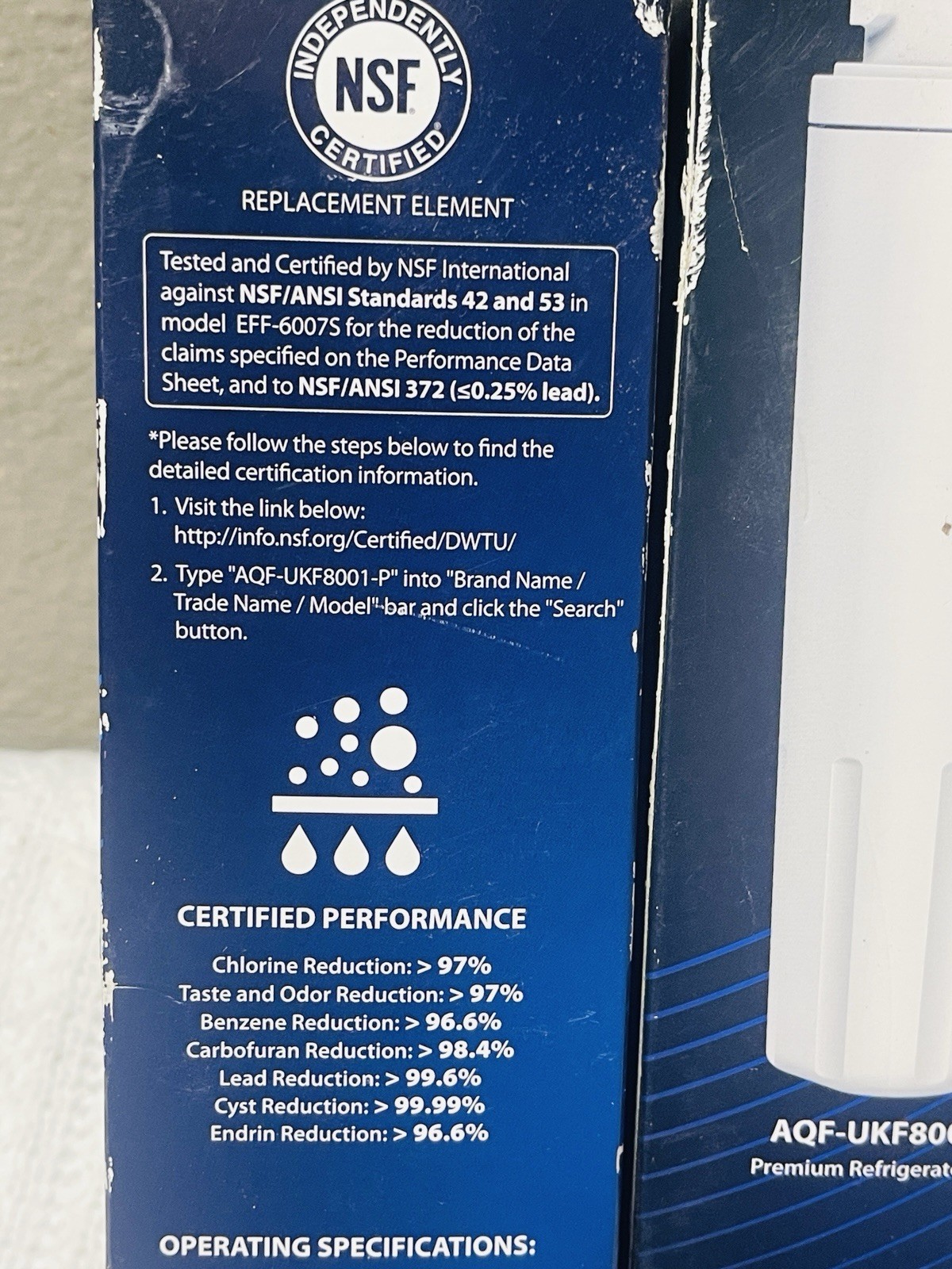 2pk AquaCrest AQF-UKF8001-P Water Filter Replacement For Maytag Refrigerator