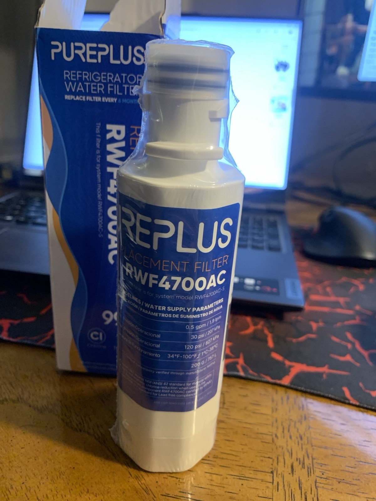 PUREPLUS RWF4700A Refrigerator Water Filter, New Sealed, RWF4700AC