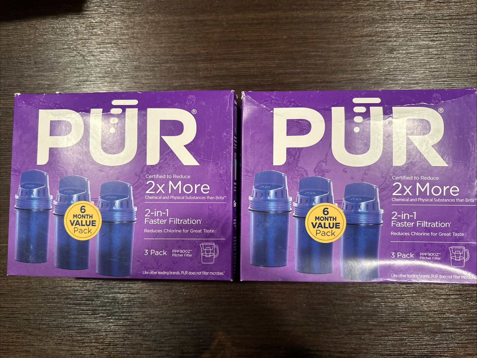 SIX PUR FAUCET WATER FILTER REPLACEMENT FILTERS FOR PITCHER PPF900Z