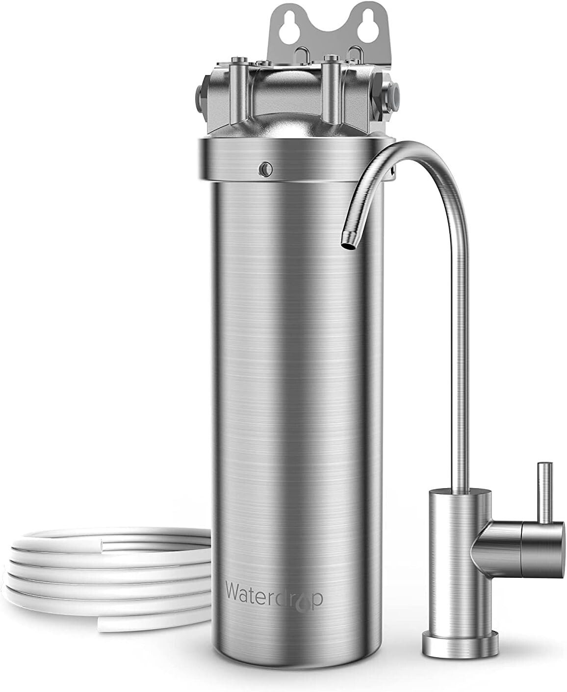 Waterdrop BS08 Under Sink Water Filter, Stainless Steel, 1 Year Lifetime