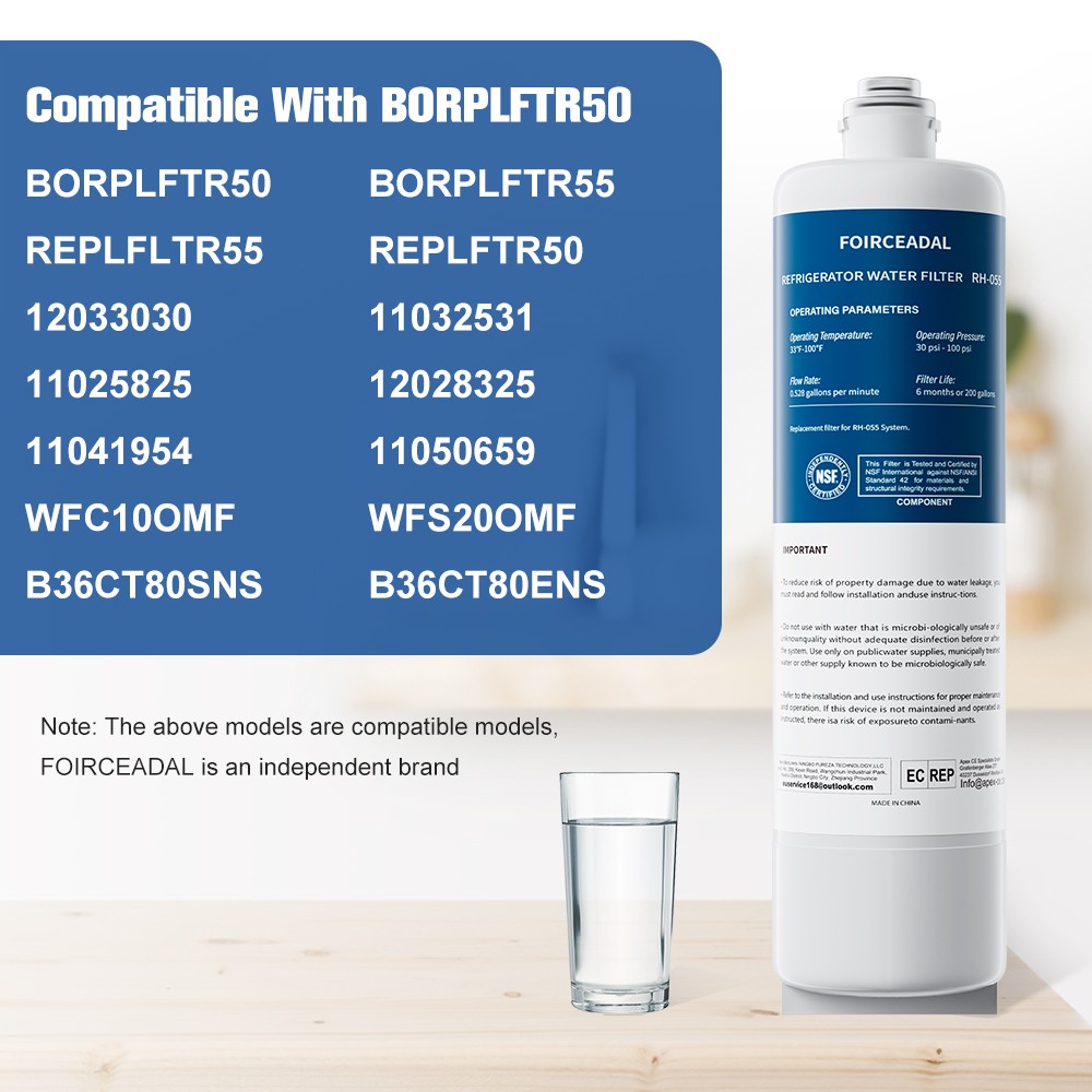 4-2pcs For Bosch Ultra Clarity Pro BORPLFTR55 Refrigerator Water Filter WFC100MF