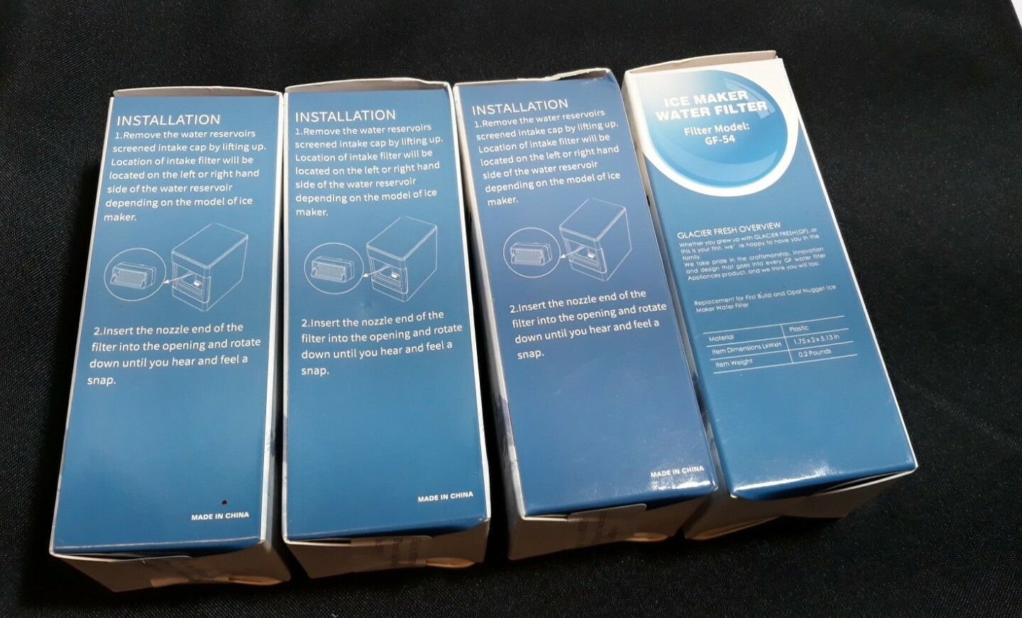 Glacier Fresh Ice Maker Water Filter GF-54 Lot of 4