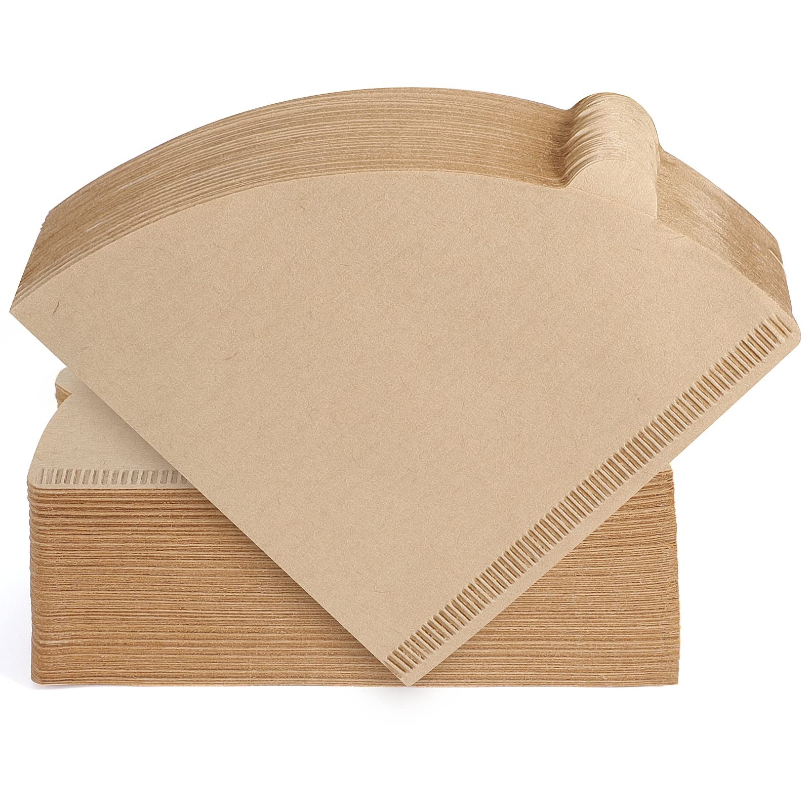Niveaya 200 Count Cone Coffee Filters, Size 02 Natural 02, natural brown
