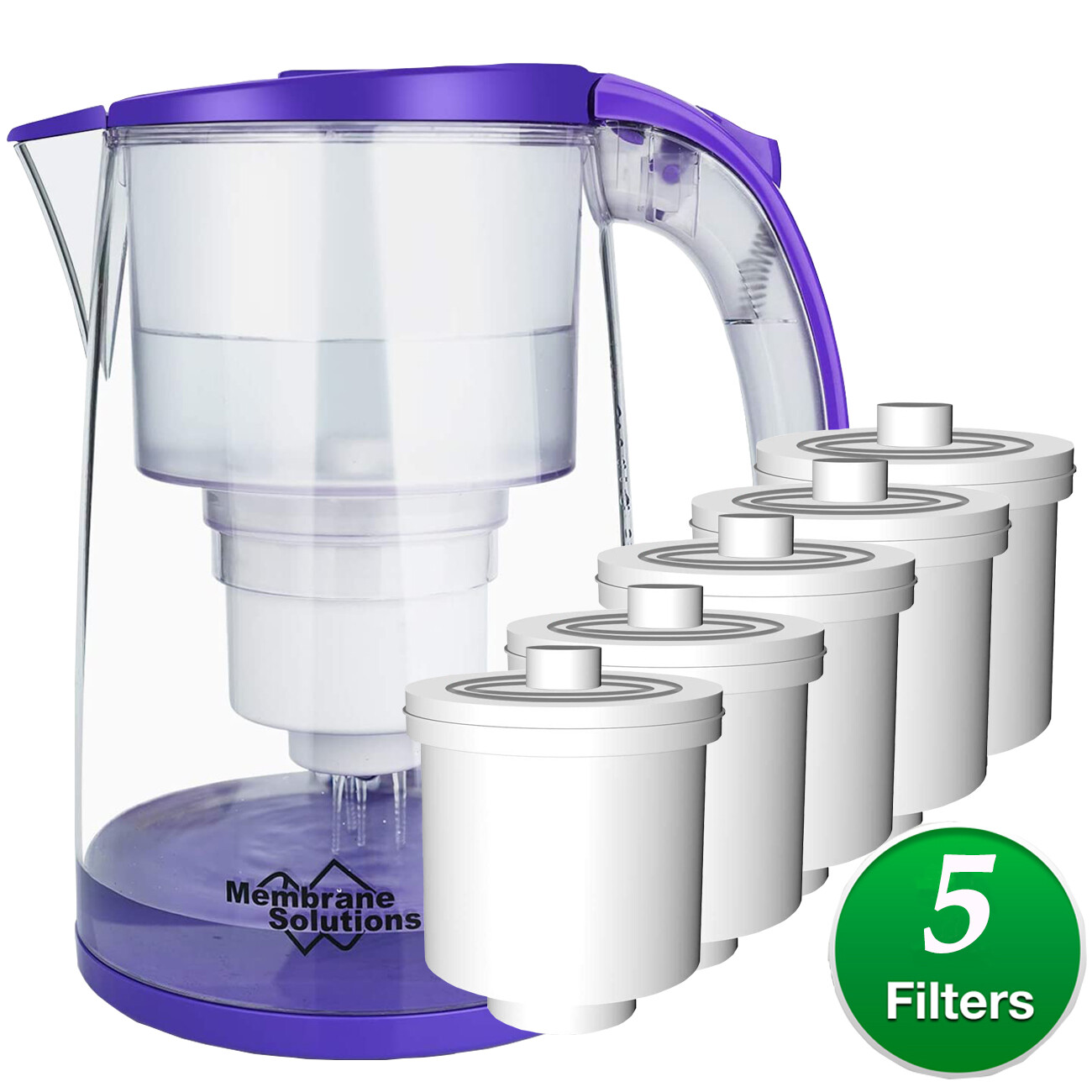 Water Filter Pitcher Purifier Jug 150Gallons100%BPA-free for Refrigerator DP05U
