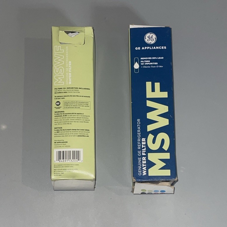 Genuine GE MSWF SmartWater Refrigerator Replacement Water Filter (LOT OF 2) .