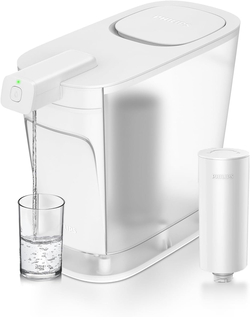 Philips 20 Cup Powered Pitcher Plus Max Water Filter, ADD5903. Fits in Fridge.