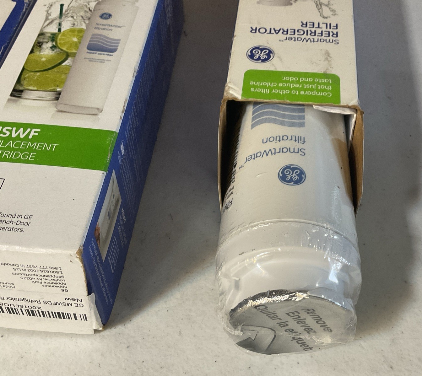 4 New Genuine GE MSWF Refrigerator Water Filter Cartridge SmartWater