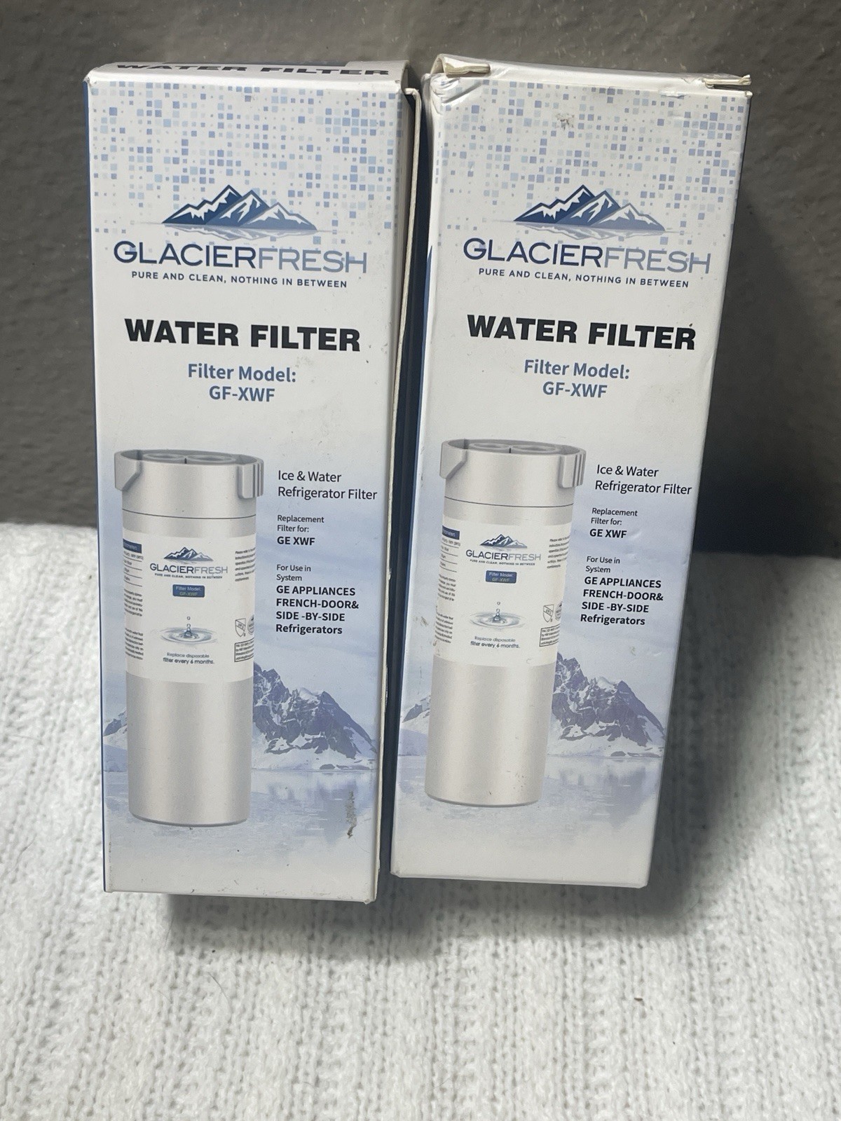 2PK GLACIER FRESH GF-XWF Water Filter Replacement GE French Door & Side By Side
