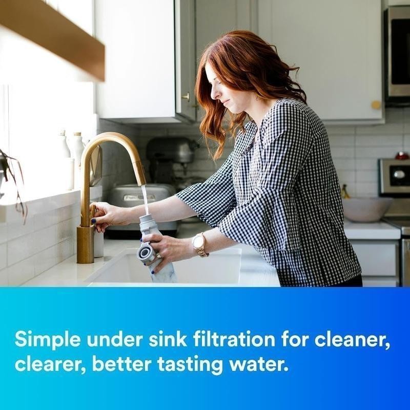 Water Filtration System Under Sink Reduces Lead Asbestos Manual Operation New