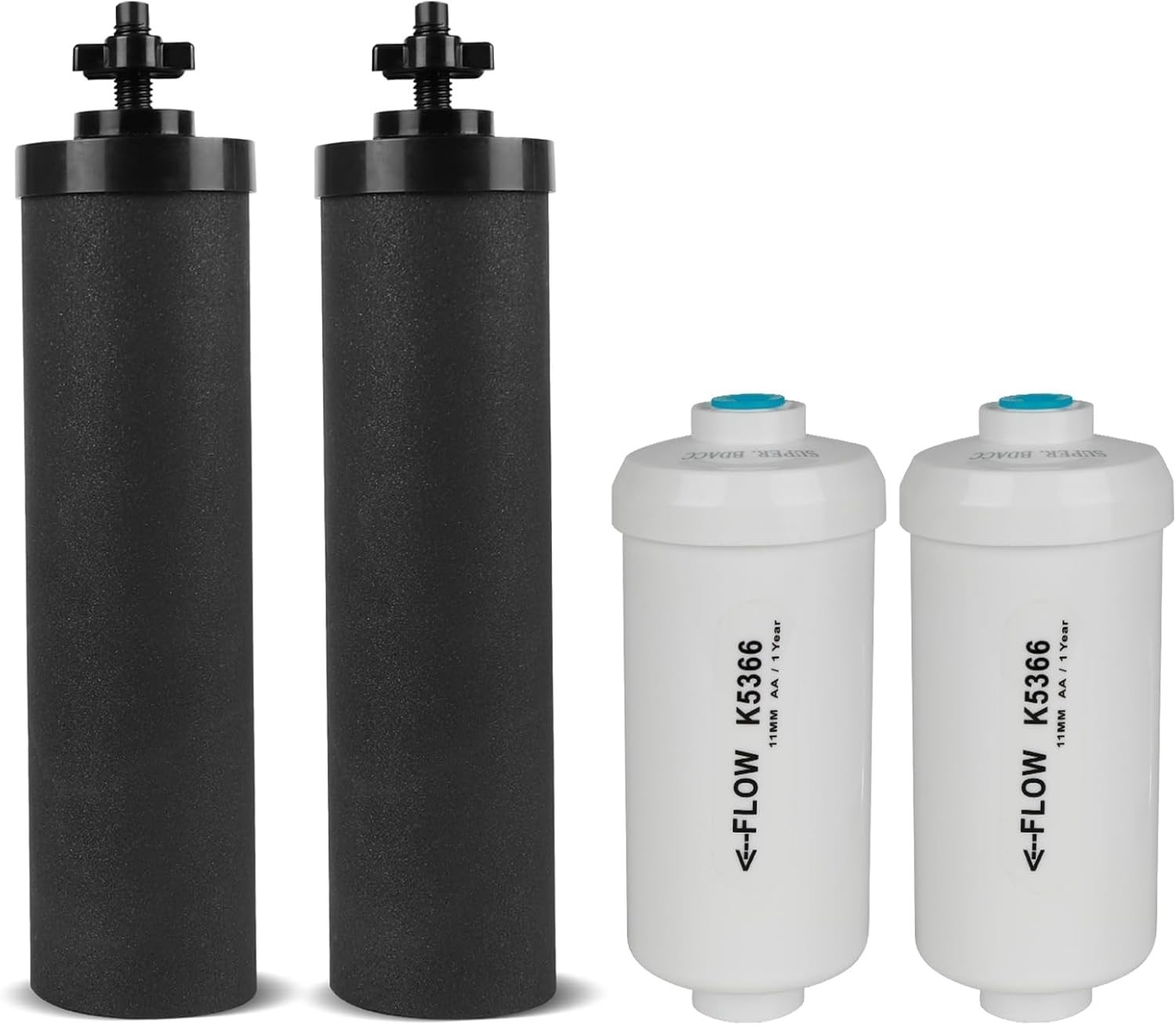 Gravity Water Filter Replacement,for Berkey® Black Carbon (BB9-2®) Purification