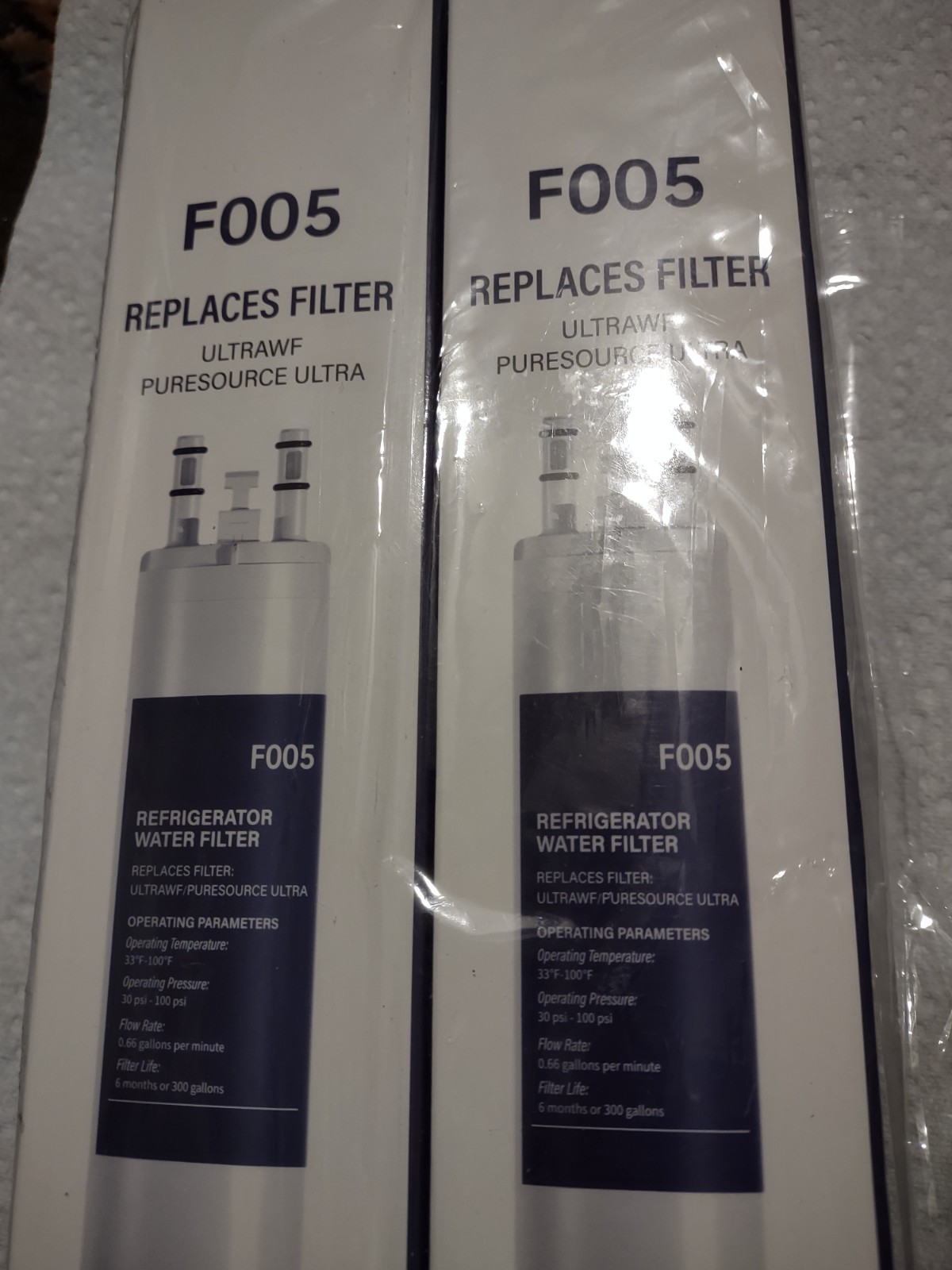 2 Packs F005 Refrigerator Water Filter Replace Filter Ultrawf Puresource Ultra