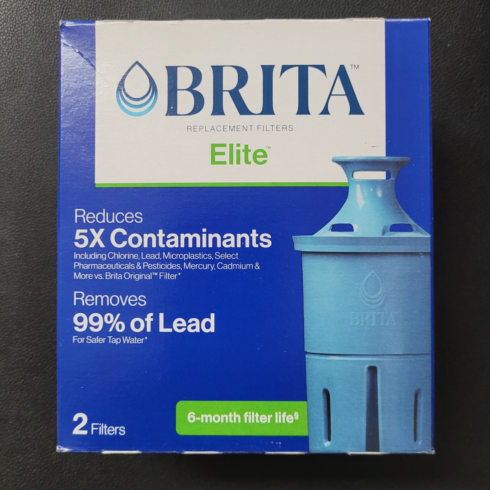 Brita Elite Replacement Filters for Brita Pitchers and Dispensers 2-Pack
