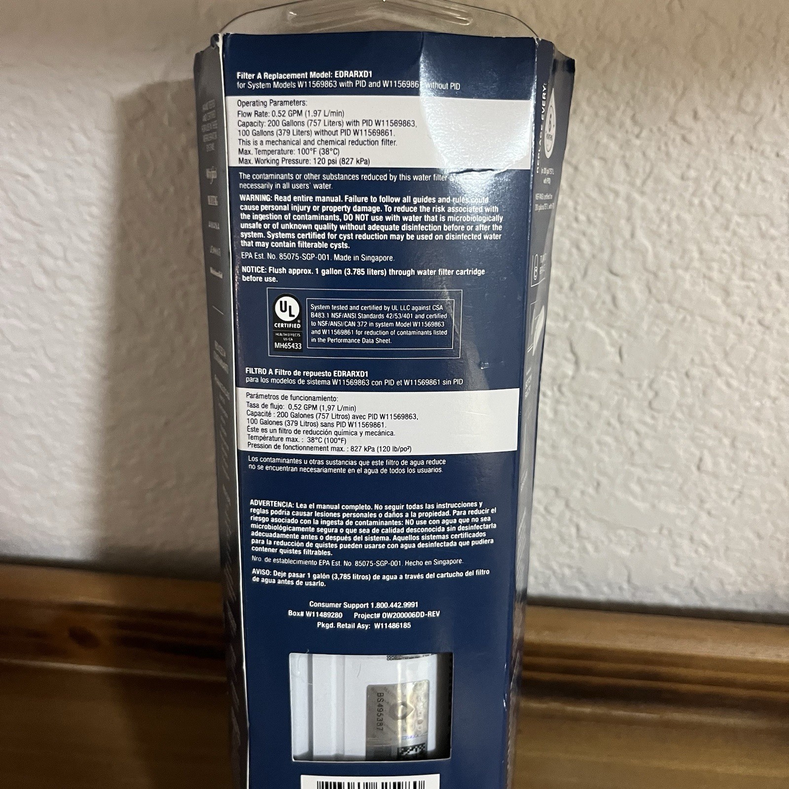 Everydrop by Whirlpool EDRARXD1 Refrigerator Water Filter A Genuine OEM New READ