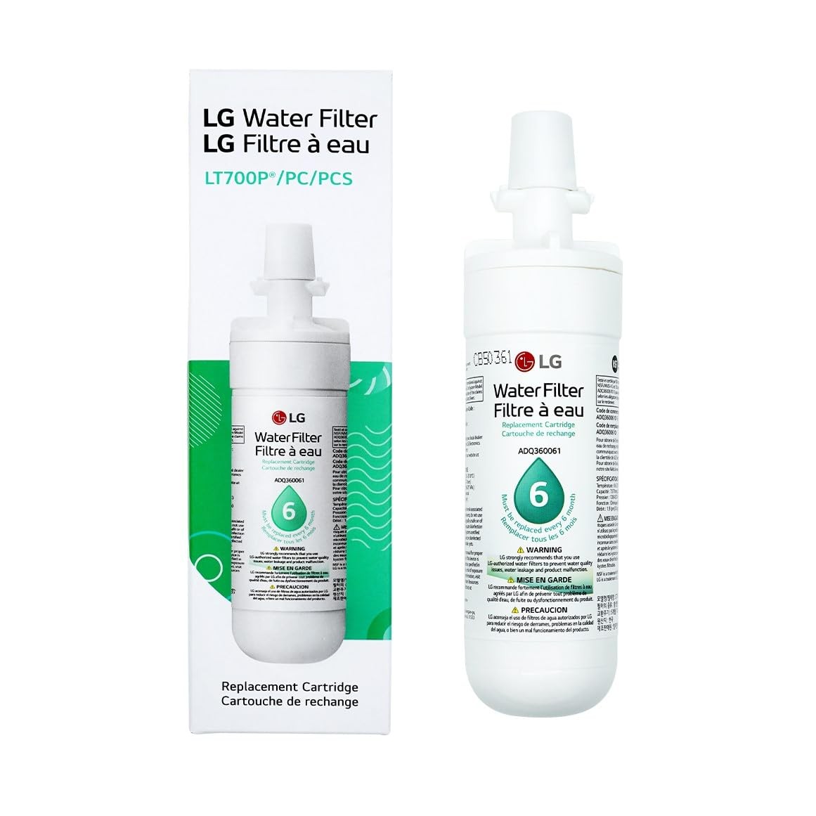LG LT700P 6 Month / 200 Gallon Capacity Replacement Refrigerator Water Filter