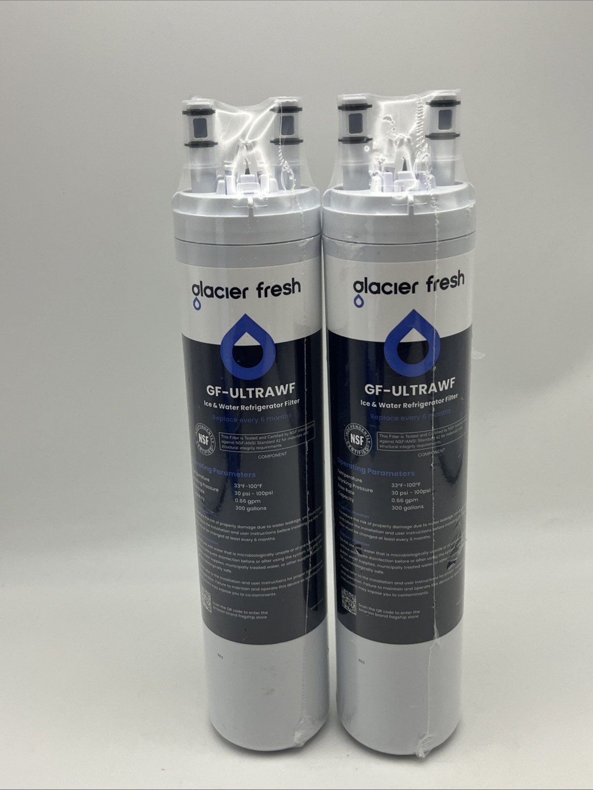 Glacier Fresh GF-ULTRAWF Refrigerator Water Filter Replacement Pack of 2 New