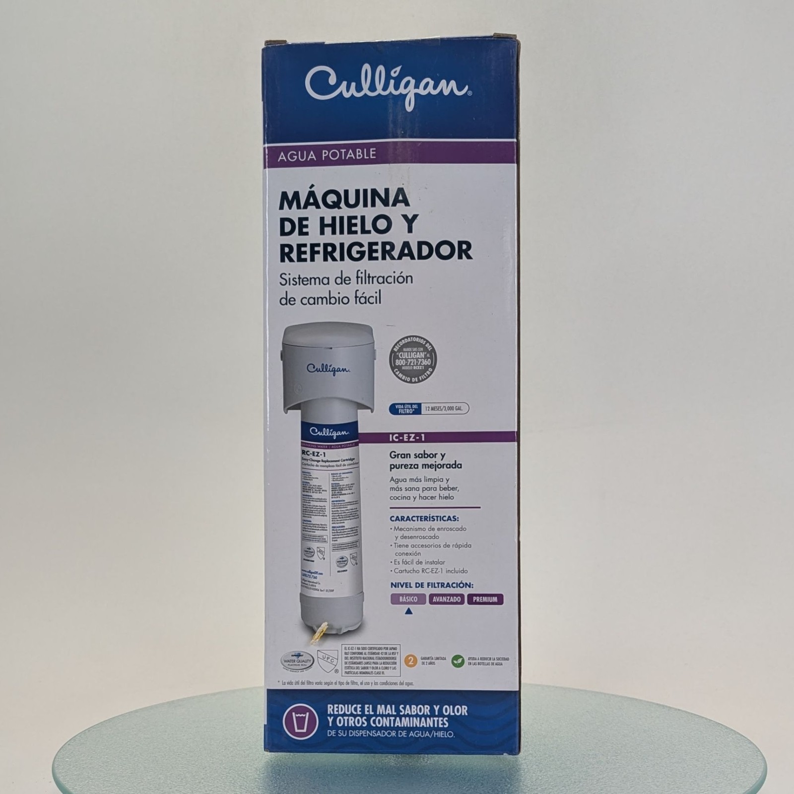 Culligan IC-EZ-1 Inline Icemaker and Refrigerator Filtration System Easy Change
