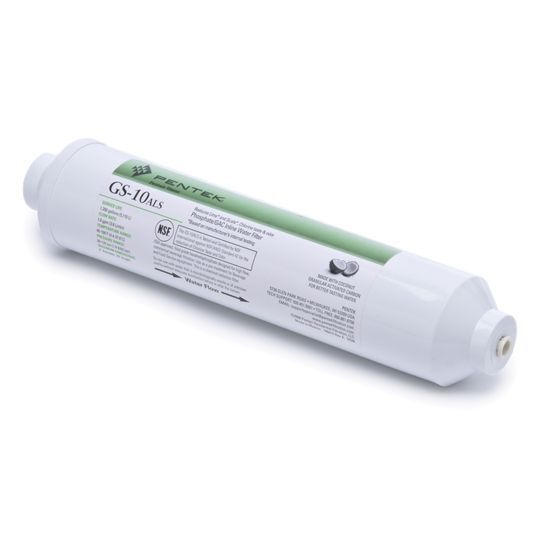 Pentek GS-10ALS-JG14 Inline Coconut Carbon Water Filter 1/4 Quick Connect