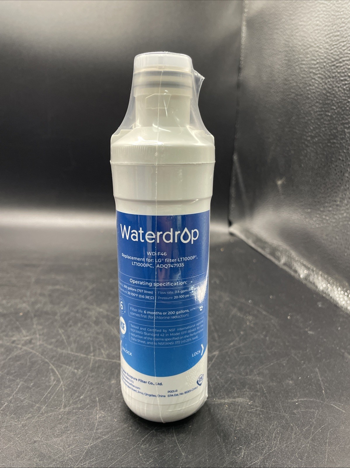 Waterdrop WD-F46 New, Sealed Replacement For LG Filter LY1000P, LT1000PC