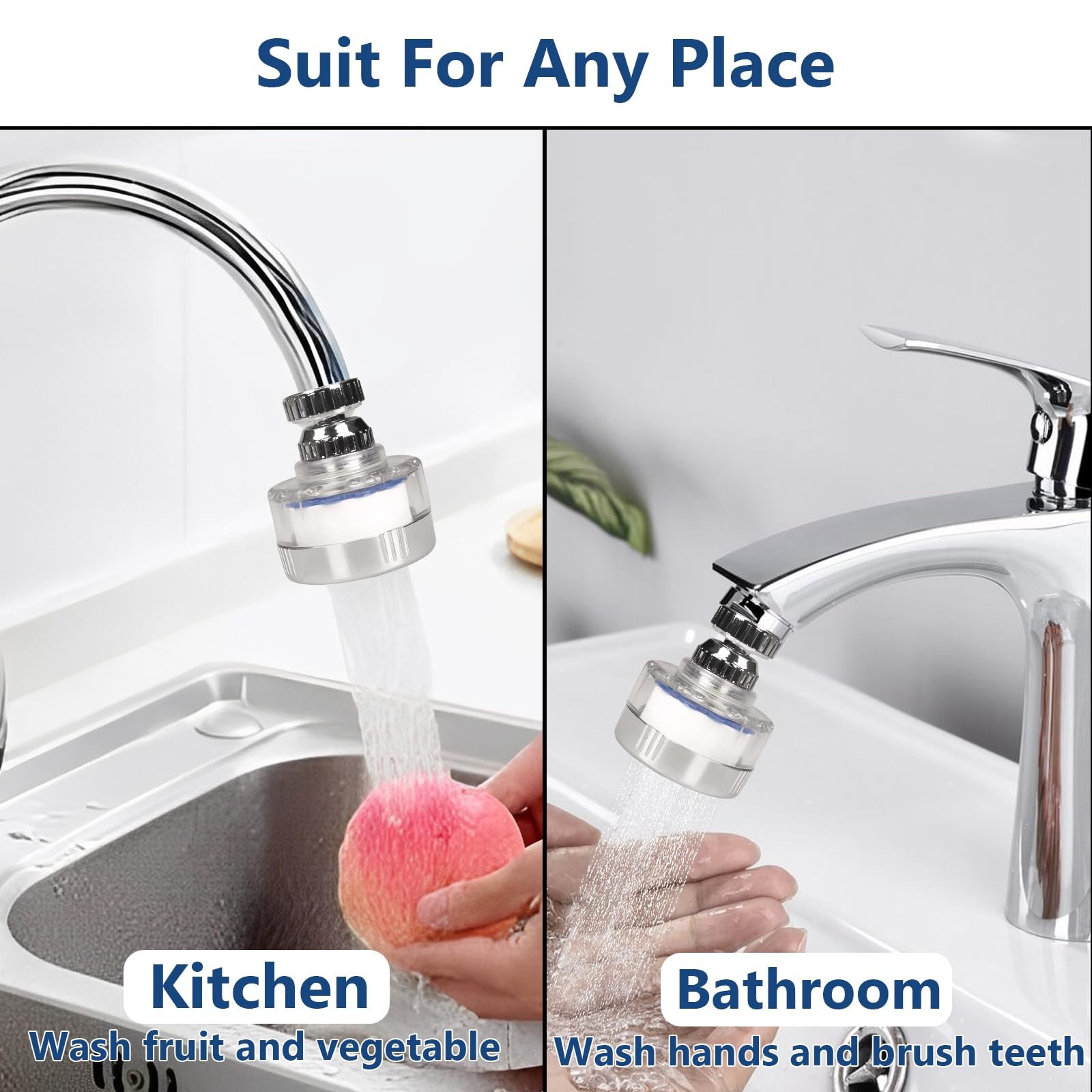 14 Pcs Sink Water Filter with Filter Elements Set, Universal Sink Faucet Filt…