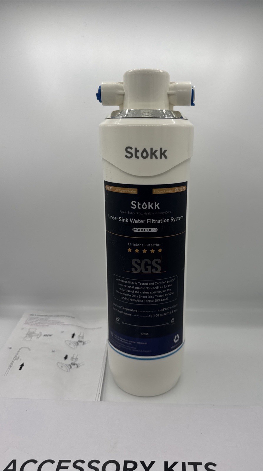 Stokk UC50 Under Sink Water Filter, Reduces Lead, Chlorine, Bad Taste & Odor