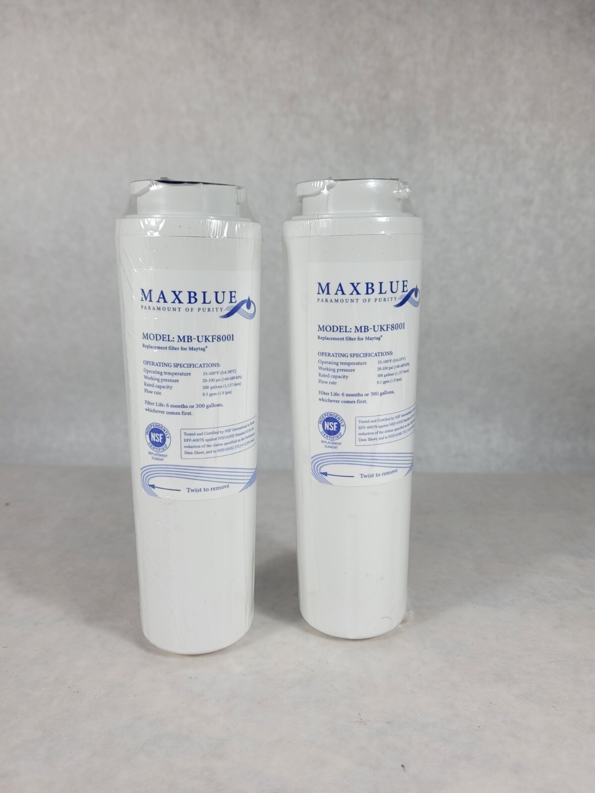 Max Blue MB-UKF8001 Water Filter (2 Pack)