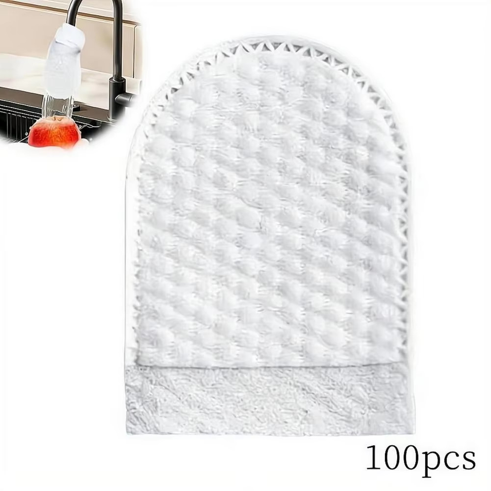 100PCS Cotton Filter Bag For Faucet, DIY Faucet Filter Cotton Bags Water Filters
