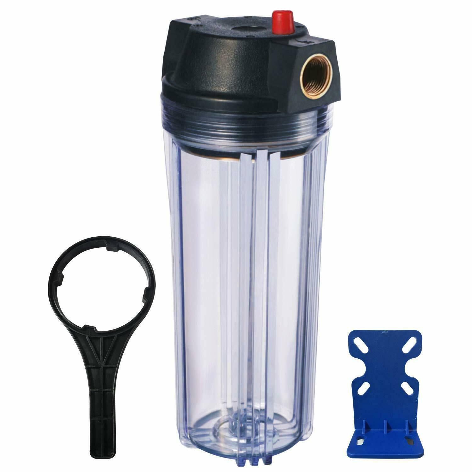 Geekpure Whole House Water Filter Housing 3/4″NPT Brass Fit 10″ x 2.5″-Clear