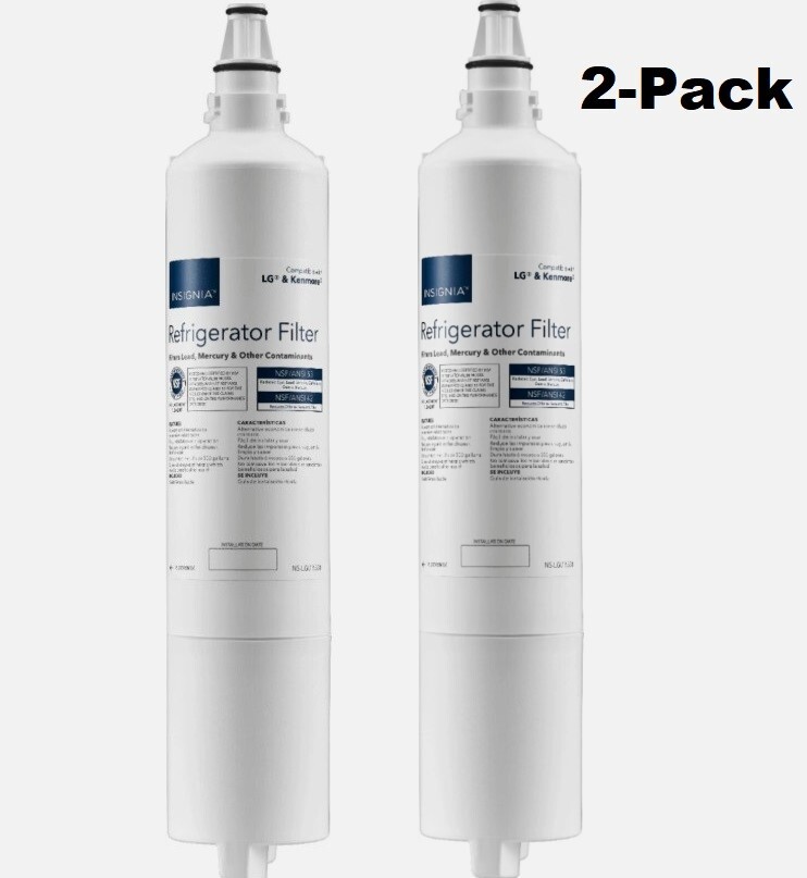 2-Pk Insignia NSF 53 Water Filter Replacement-LG Refrigerator LT600P 5231JA2005A