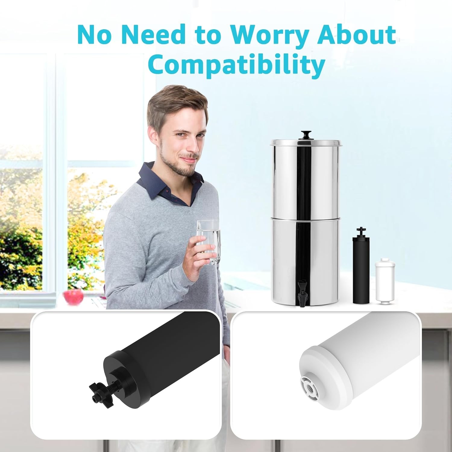 AQUACREST black purification elements and fluoride replacement filter