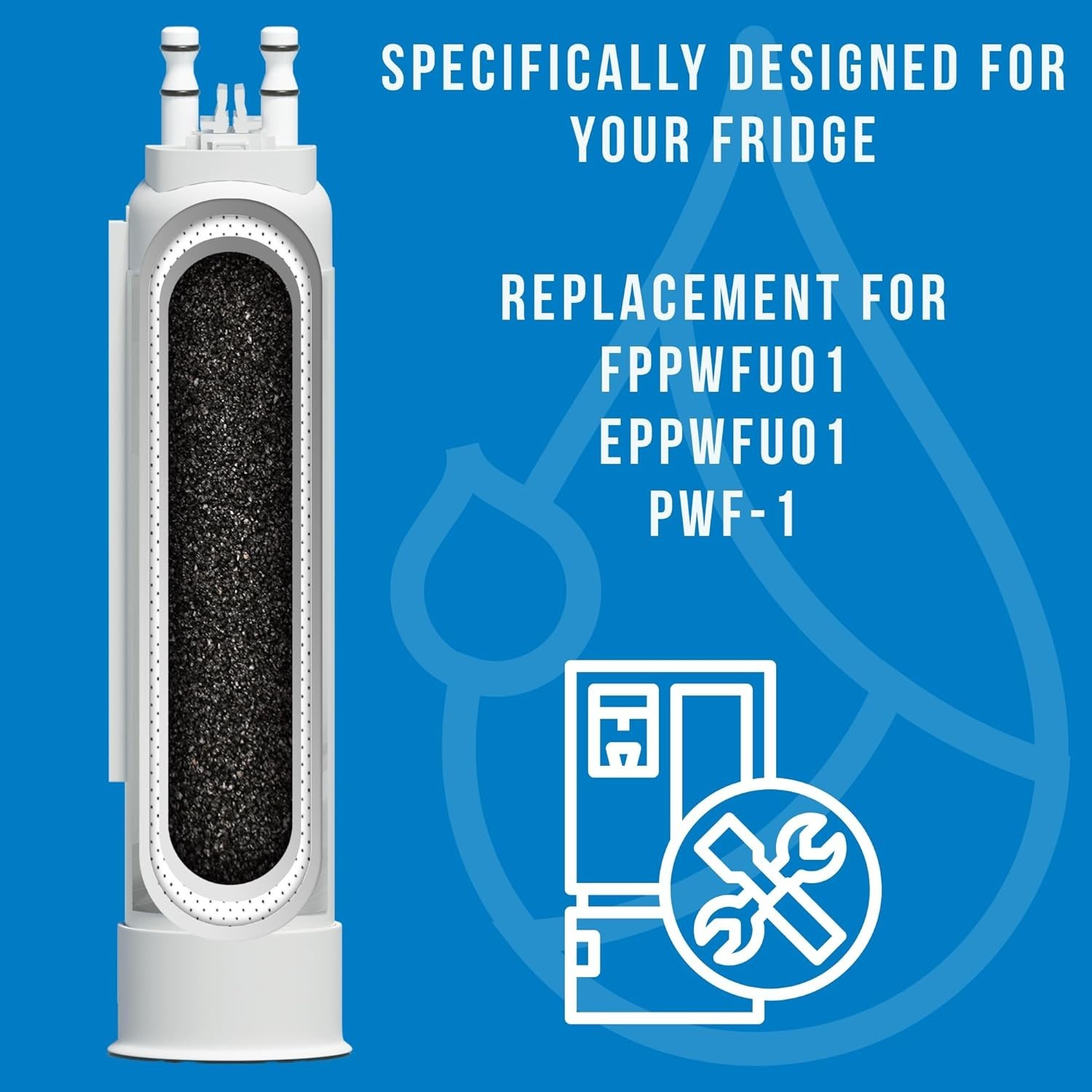 Water Filter Replacement for Frigidaire NSF Certified 2 Pack Carbon Fiber