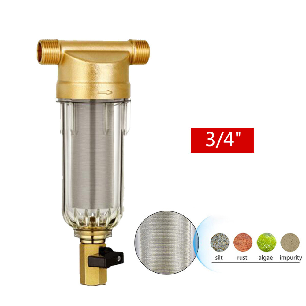 3/4″ Spin Down Sediment Water Filter 60μm Whole House Water Pre-filter Reusable