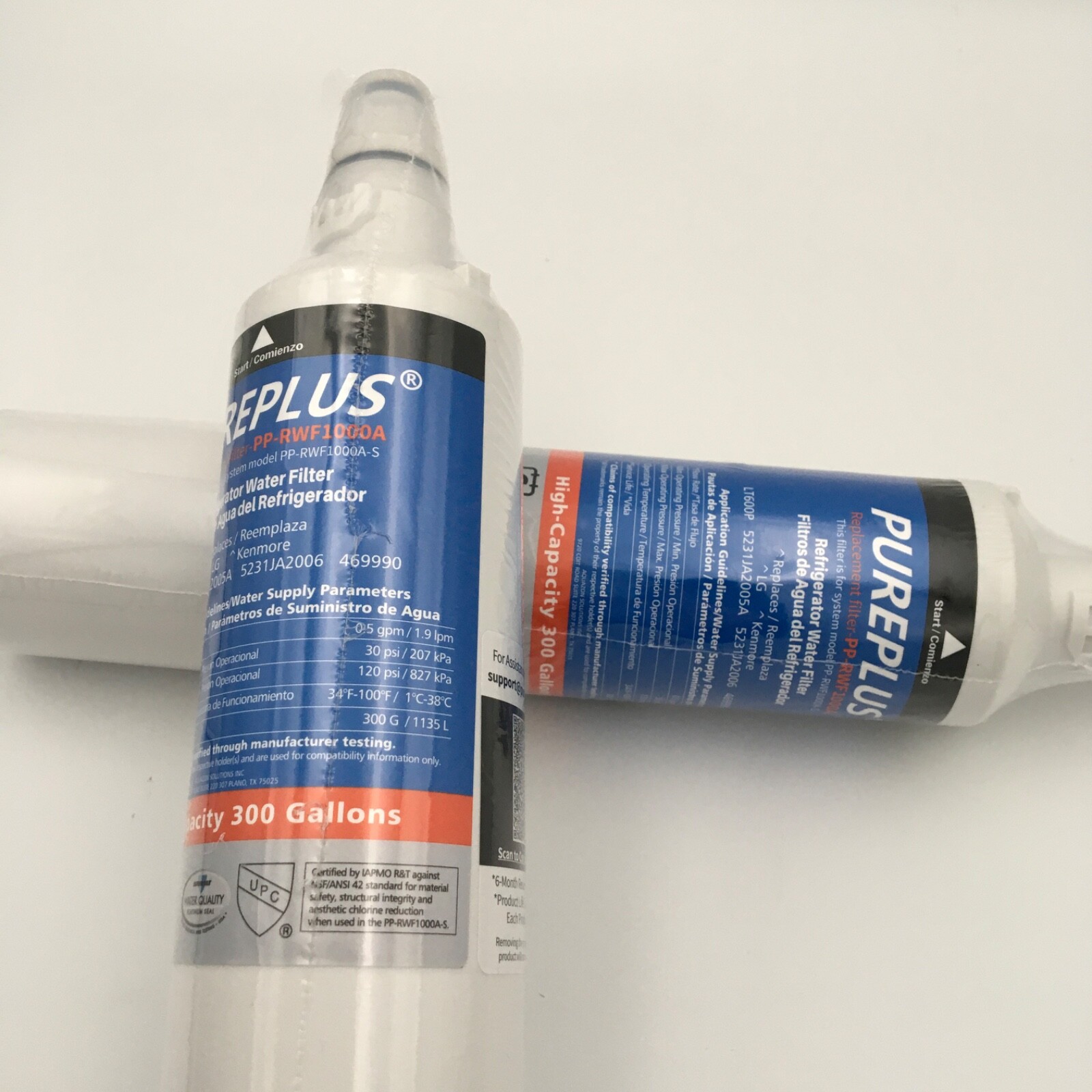 NEW Pureplus Refrigerator Replacement Filter 2 EA PP-RWF1000A-S / LT600P /469990