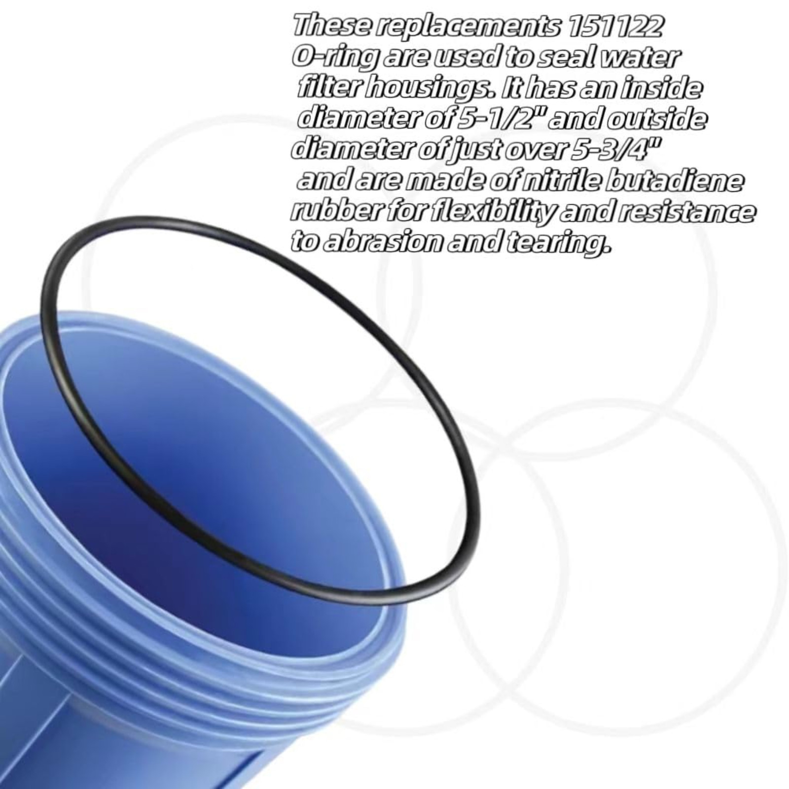 5Pcs 151122 O-Ring for Pentek Pentair Water Big Blue Housings