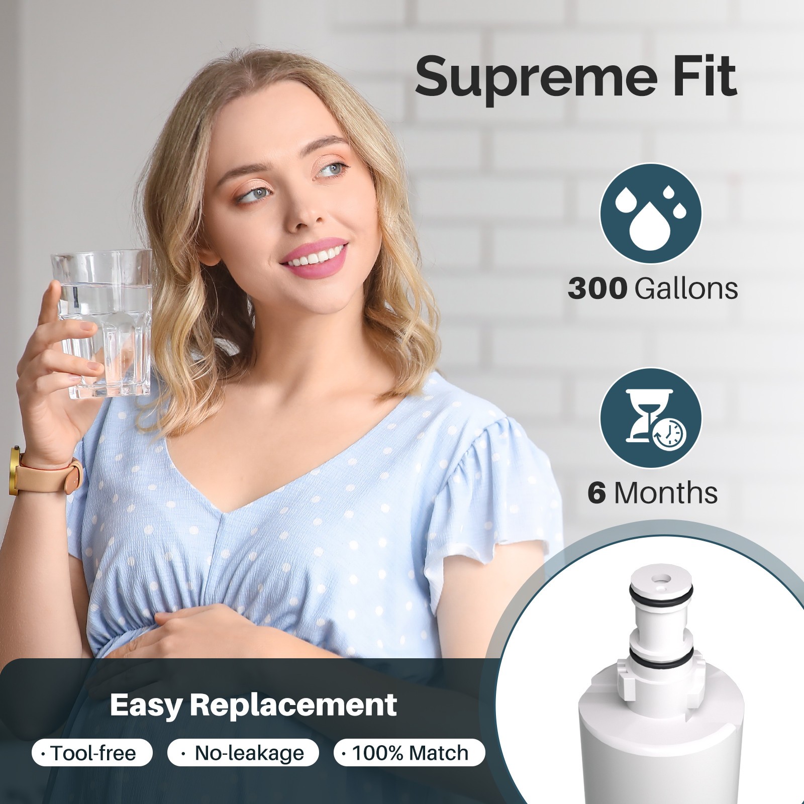 2 PACK Fit For 4396508 4396508P 4396508T Refrigerator Water Filter ICEPURE