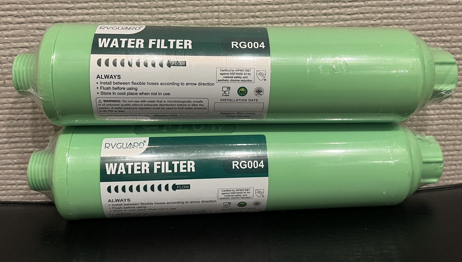 Lot of 2 RVGuard Water Filters (RG004) – New, Sealed