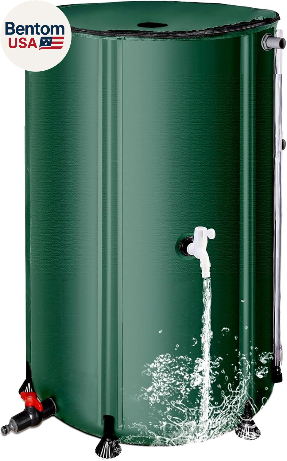 100 Gallon Collapsible Rain Barrel, Portable Rain Barrels to Collect Rainwater f