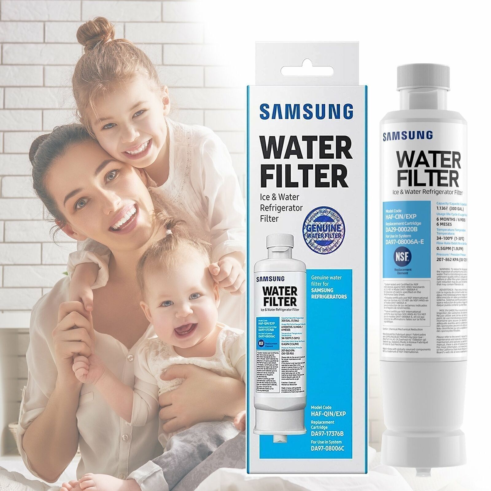 USA 2 PACK Genuine Samsung DA29-00020B HAF-CIN/EXP Refrigerator Water Filter