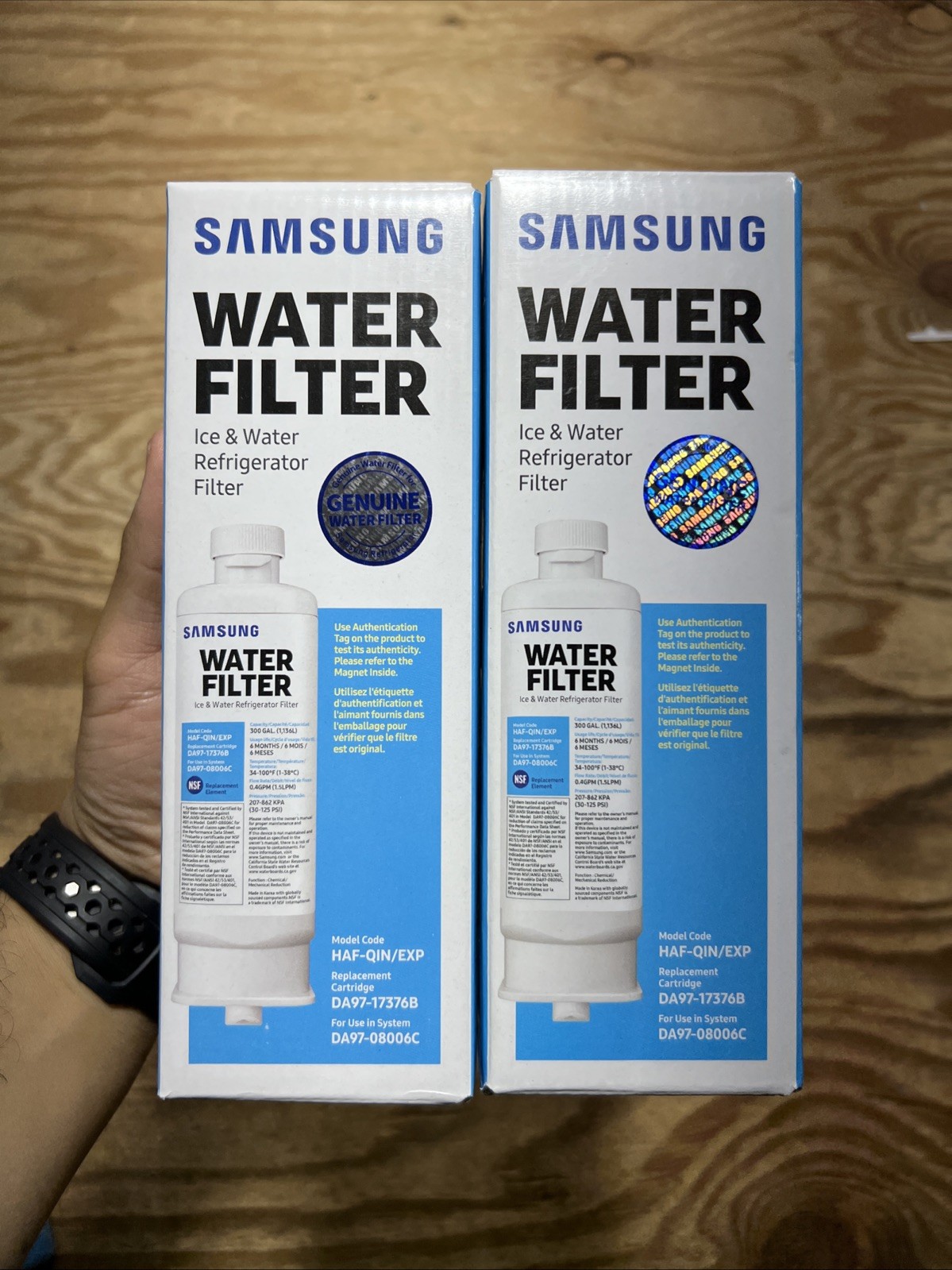 2x Samsung Genuine DA97-17376B Refrigerator Water Filter DA97-08006C HAF-QIN EXP