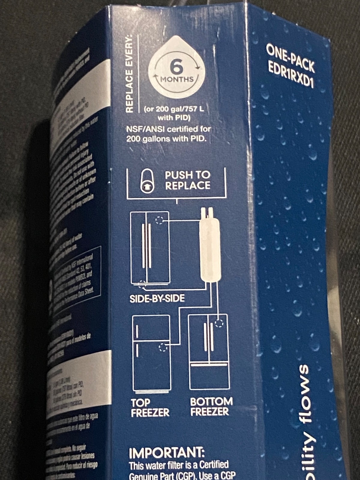 EveryDrop #1 Refrigerator Ice and Water Filter Whirlpool ΕDR1RXD1 Brand New
