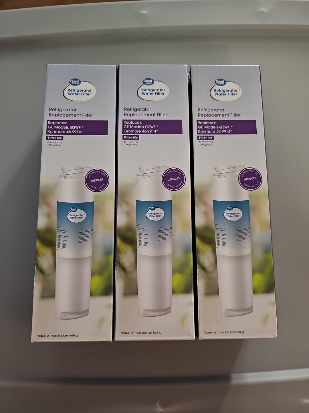 3x New Great Value Refrigerator Filter Model No. GVF035 Replacement for GE GSWF