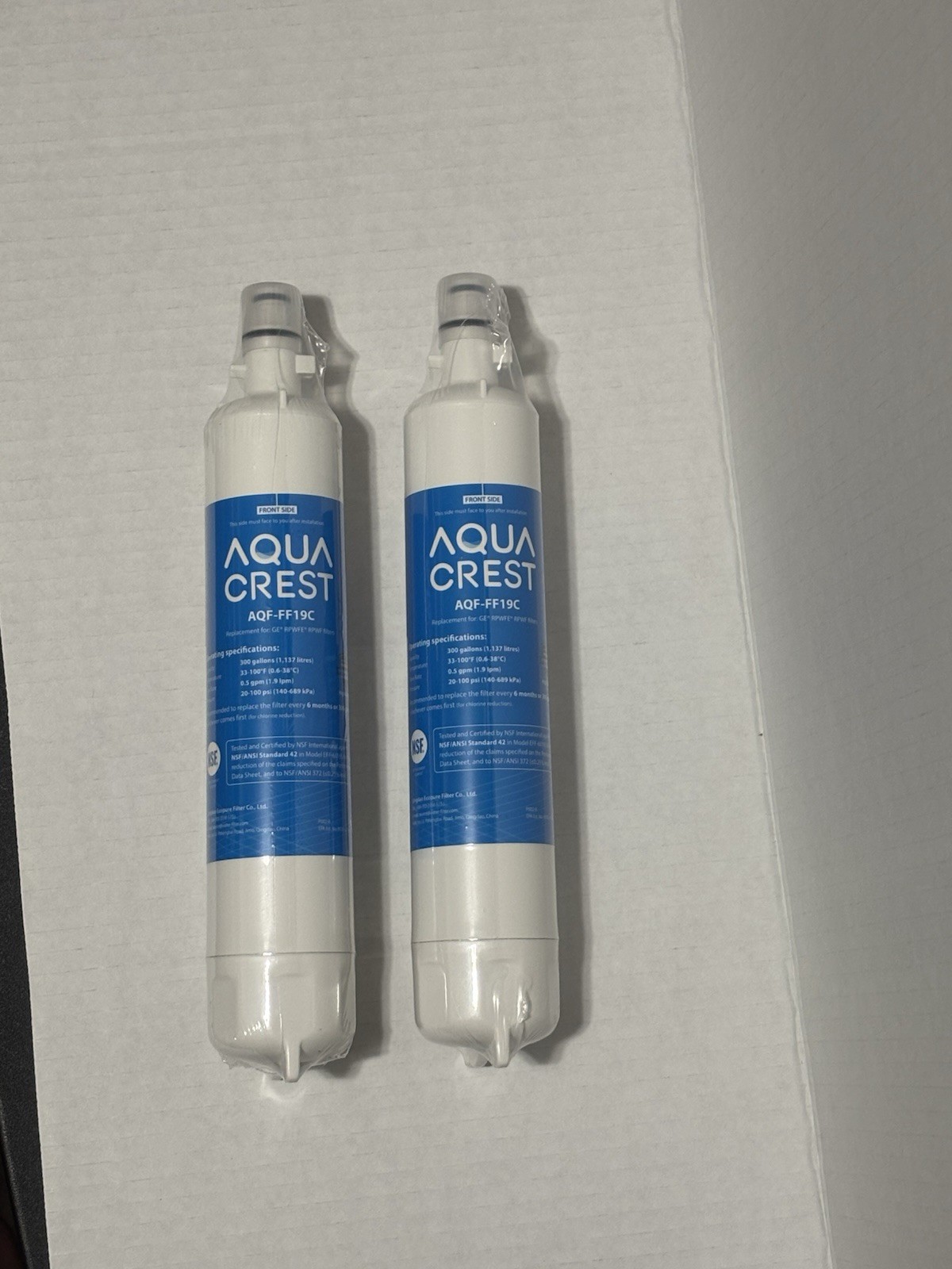 RPWFE Refrigerator Water Filters Replacement For GE RPWFE RPWF w/ Chip- 2 Pack