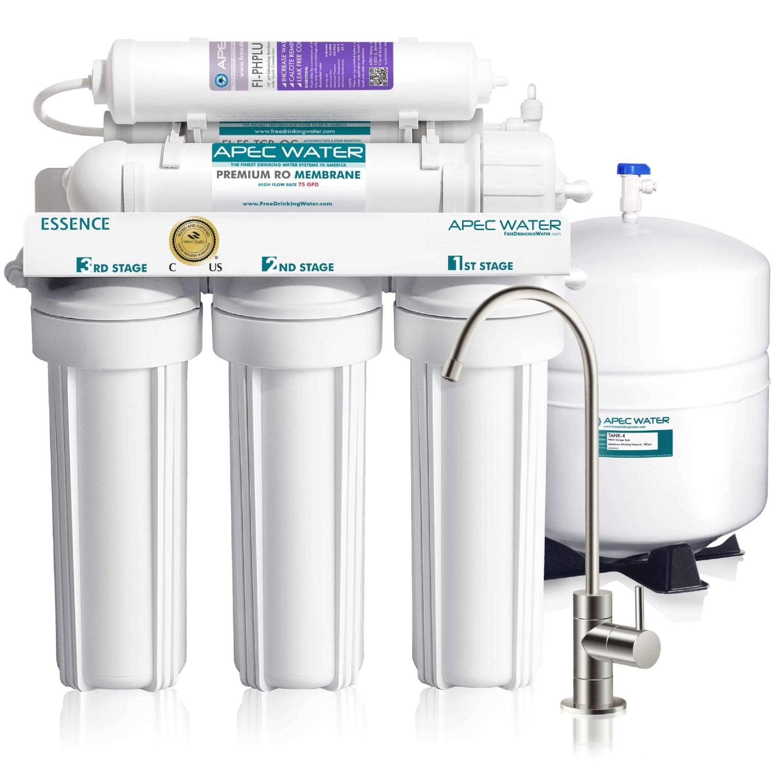 APEC Water Systems ROES-PH75 Essence Series Top Tier Alkaline Mineral pH+ 75 …
