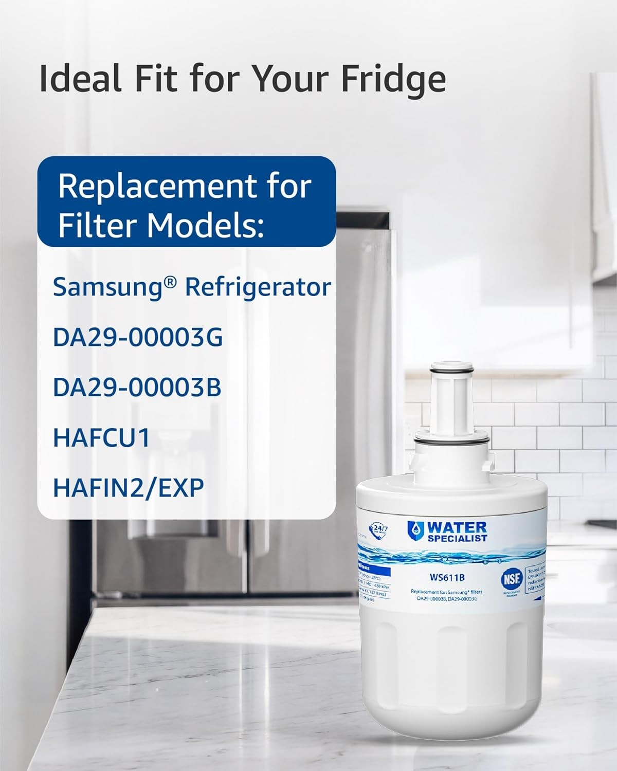 Replacement for DA29-00003G Refrigerator Water Filter,3 PACK